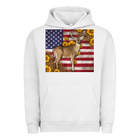 Pigment Lunar Rock Western American Flag And Deer Urban Hoodie - LillyAllenDesigns