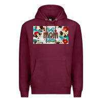 Burgundy best mom ever license plate Premium Hoodie - Artiststas