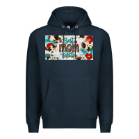 Navy best mom ever license plate Premium Hoodie - Artiststas