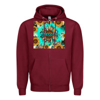 Burgundy blessed sunflowers Zipper Hoodie - RanaPortraitStore