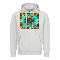 Dove Grey blessed sunflowers Zipper Hoodie - RanaPortraitStore