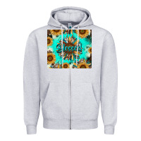 Heather Grey blessed sunflowers Zipper Hoodie - RanaPortraitStore