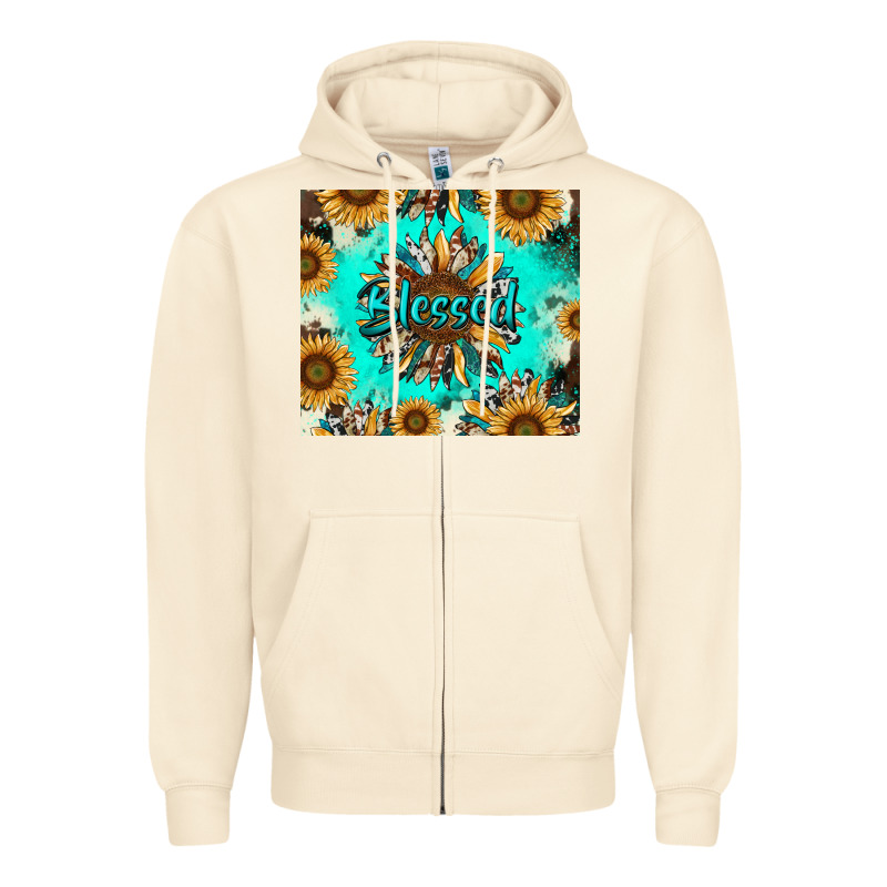 Blessed Sunflowers Zipper Hoodie by RanaPortraitStore | Teevron
