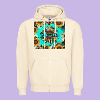 Zipper Hoodie blessed sunflowers