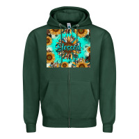 Sports Green blessed sunflowers Zipper Hoodie - RanaPortraitStore