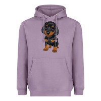 Lavender dachshund puppy Heavyweight Hoodie - RanaPortraitStore