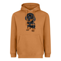 Meerkat dachshund puppy Heavyweight Hoodie - RanaPortraitStore