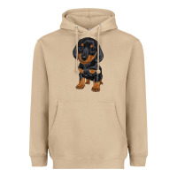 Mushroom dachshund puppy Heavyweight Hoodie - RanaPortraitStore