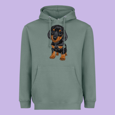Dachshund Puppy Heavyweight Hoodie Designed By Ranaportraitstore