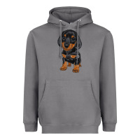 Storm dachshund puppy Heavyweight Hoodie - RanaPortraitStore