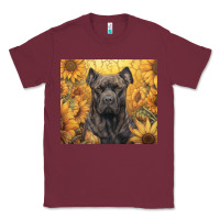 Burgundy cane corso Classic Tee - Unal Design