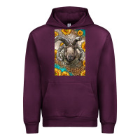 Mauve Wine Western Navajo Churro Sheep Urban Hoodie - LillyAllenDesigns