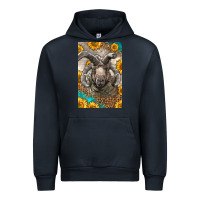 Navy Western Navajo Churro Sheep Urban Hoodie - LillyAllenDesigns