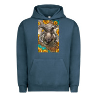Pigment Midnight Navy Western Navajo Churro Sheep Urban Hoodie - LillyAllenDesigns