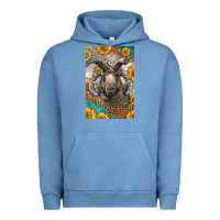 Pigment Pebble Blue Western Navajo Churro Sheep Urban Hoodie - LillyAllenDesigns
