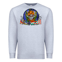 Heather Grey halloween Premium Sweatshirt - CowhideDigitalArt