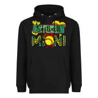 Black softball mini with leopard Heavyweight Hoodie - Zillion Design Studio