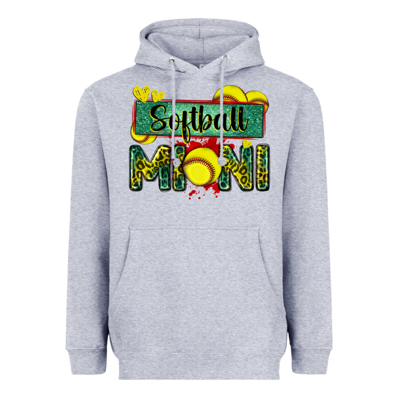 Softball Mini With Leopard Heavyweight Hoodie by Zillion Design Studio | Teevron