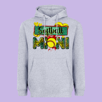 Softball Mini With Leopard Heavyweight Hoodie Designed By Zillion Design Studio