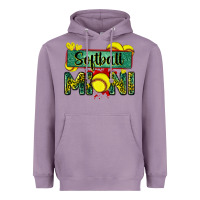 Lavender softball mini with leopard Heavyweight Hoodie - Zillion Design Studio