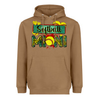 Toasted Coconut softball mini with leopard Heavyweight Hoodie - Zillion Design Studio