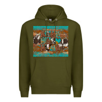 Army Green mama mama mama Premium Hoodie - Artiststas