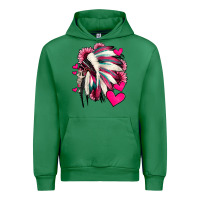 Emerald indian headdress with hearts valentine's day Urban Hoodie - Jasminsmagicworld