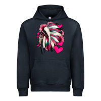 Navy indian headdress with hearts valentine's day Urban Hoodie - Jasminsmagicworld