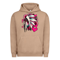 Pigment Burro indian headdress with hearts valentine's day Urban Hoodie - Jasminsmagicworld