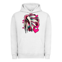 Pigment Lunar Rock indian headdress with hearts valentine's day Urban Hoodie - Jasminsmagicworld