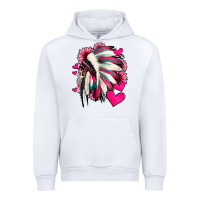 White indian headdress with hearts valentine's day Urban Hoodie - Jasminsmagicworld