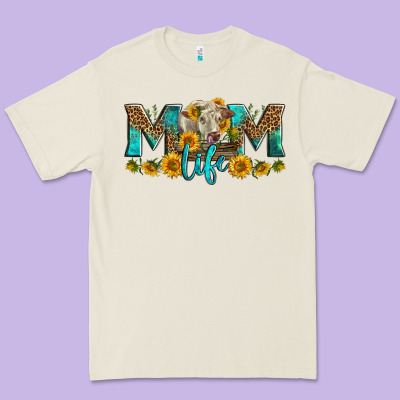 Western Charolais Cow Mom Life Premium Tee Designed By Lillyallendesigns