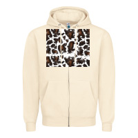 Sandshell cowhide pattern Zipper Hoodie - RanaPortraitStore