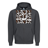 Smoke cowhide pattern Zipper Hoodie - RanaPortraitStore