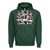Sports Green cowhide pattern Zipper Hoodie - RanaPortraitStore