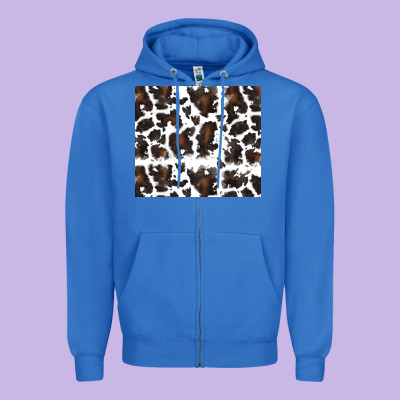 Zipper Hoodie cowhide pattern