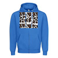 True Royal cowhide pattern Zipper Hoodie - RanaPortraitStore