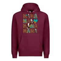 Burgundy mama mama mama mama Premium Hoodie - Artiststas