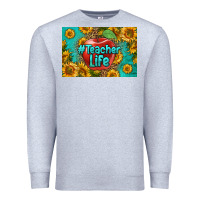 Heather Grey teacher life skinny metal can holder Premium Sweatshirt - HRA Design Shop