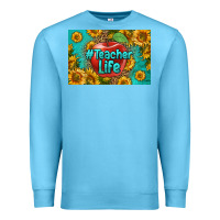 Ocean Blue teacher life skinny metal can holder Premium Sweatshirt - HRA Design Shop