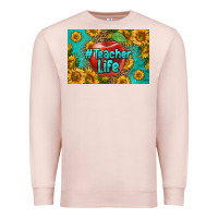 Pale Pink teacher life skinny metal can holder Premium Sweatshirt - HRA Design Shop