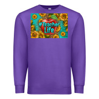 Purple teacher life skinny metal can holder Premium Sweatshirt - HRA Design Shop