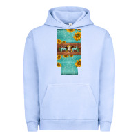 Pigment Grape Ice mom hereford cattle sunflowers on tooled leather slim can cooler Urban Hoodie - BarkalooDesign