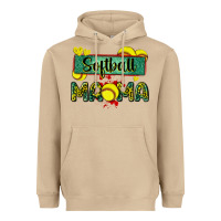 Mushroom softball mama with leopard Heavyweight Hoodie - Zillion Design Studio