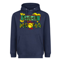 Navy softball mama with leopard Heavyweight Hoodie - Zillion Design Studio