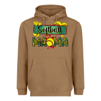 Toasted Coconut softball mama with leopard Heavyweight Hoodie - Zillion Design Studio