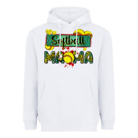 White softball mama with leopard Heavyweight Hoodie - Zillion Design Studio