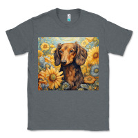 Charcoal Heather dachshund Classic Tee - Unal Design