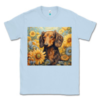 Dusty Blue dachshund Classic Tee - Unal Design