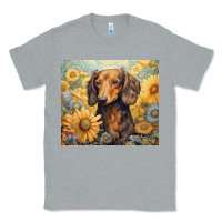Heather Grey dachshund Classic Tee - Unal Design